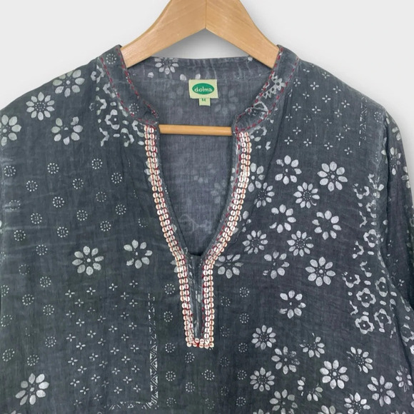 Dolma Cotton Long Tunic Dress - Picture 4 of 8